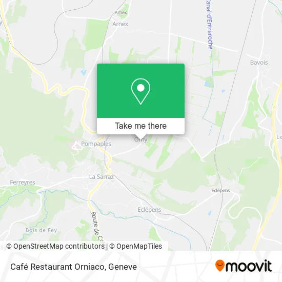 Café Restaurant Orniaco map