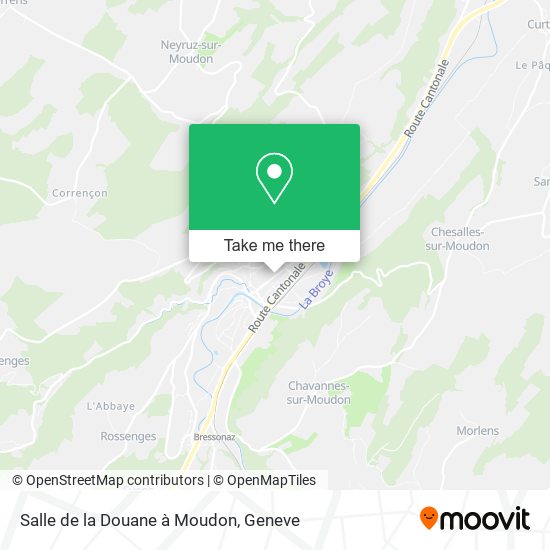 Salle de la Douane à Moudon map