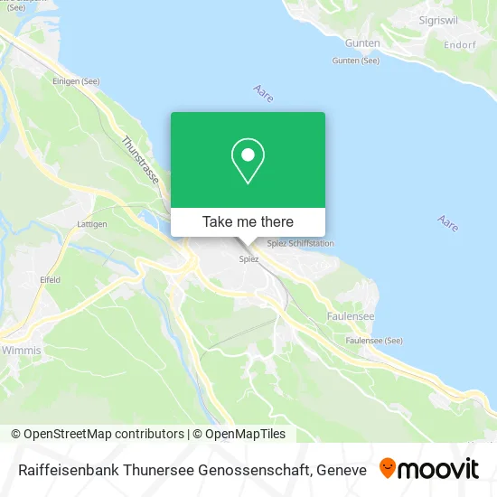 Raiffeisenbank Thunersee Genossenschaft map