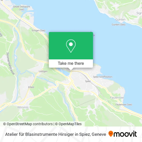 Atelier für Blasinstrumente Hirsiger in Spiez map