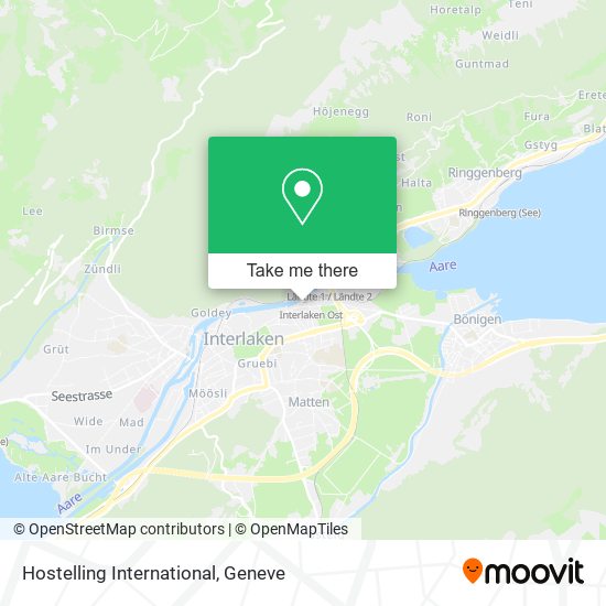 Hostelling International map