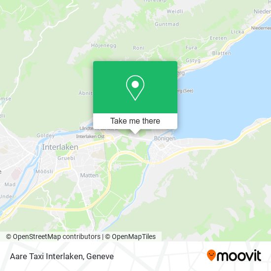 Aare Taxi Interlaken map