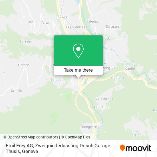Emil Frey AG, Zweigniederlassung Dosch Garage Thusis map