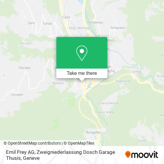 Emil Frey AG, Zweigniederlassung Dosch Garage Thusis map