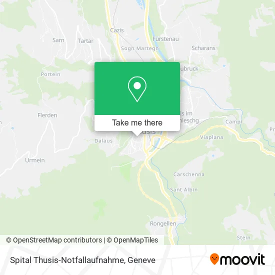Spital Thusis-Notfallaufnahme map
