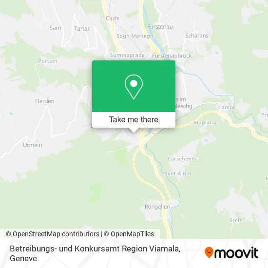 Betreibungs- und Konkursamt Region Viamala map