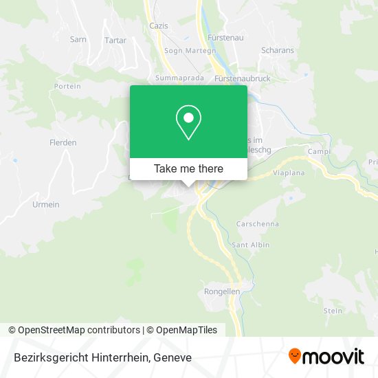 Bezirksgericht Hinterrhein map