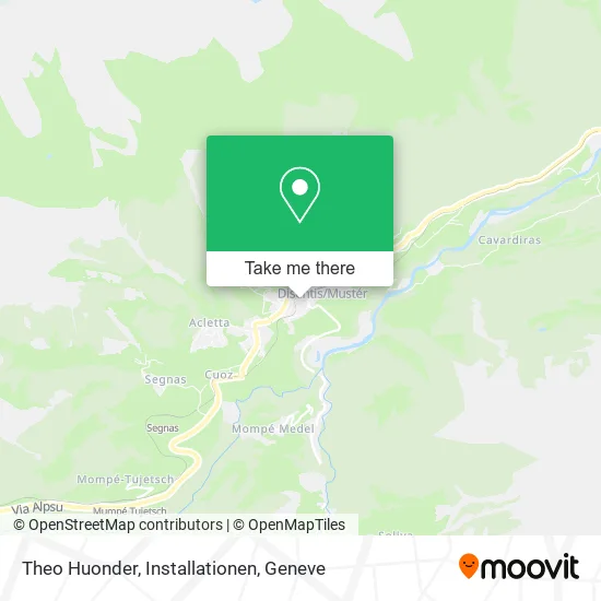 Theo Huonder, Installationen map