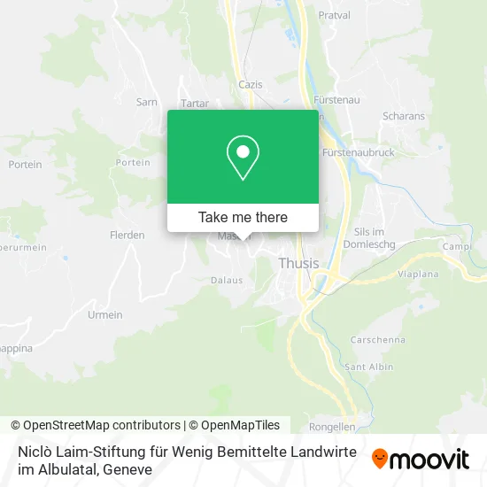 Niclò Laim-Stiftung für Wenig Bemittelte Landwirte im Albulatal map
