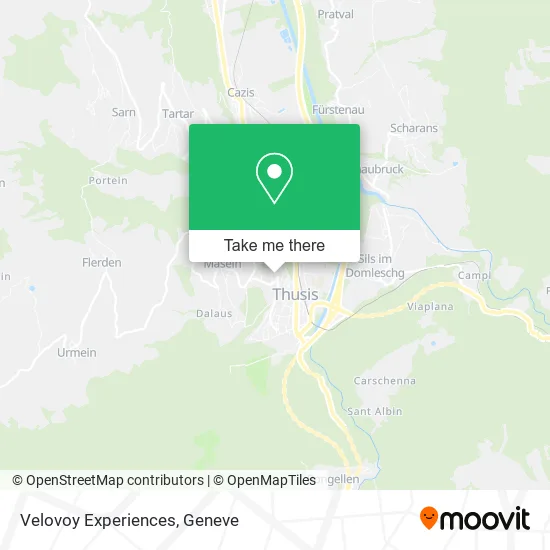 Velovoy Experiences map