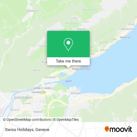 Swiss Holidays map