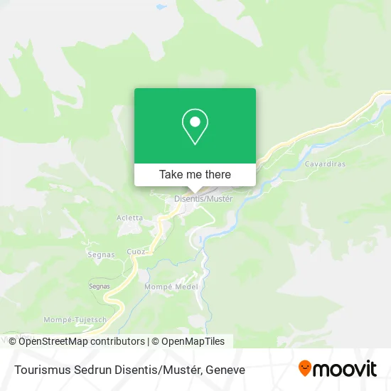 Tourismus Sedrun Disentis / Mustér map