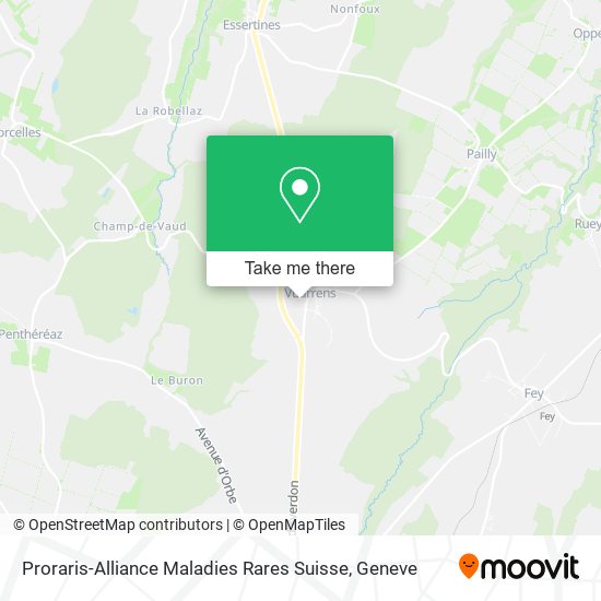 Proraris-Alliance Maladies Rares Suisse map