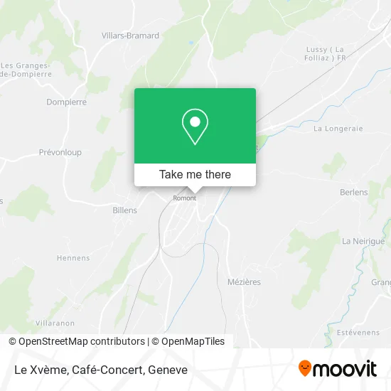Le Xvème, Café-Concert map