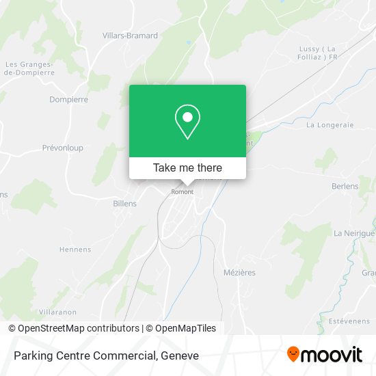 Parking Centre Commercial map