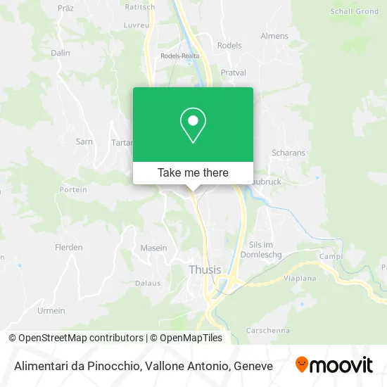 Alimentari da Pinocchio, Vallone Antonio map