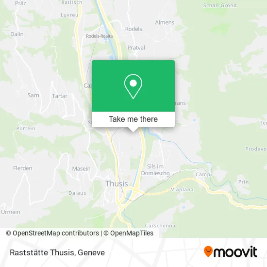 Raststätte Thusis map