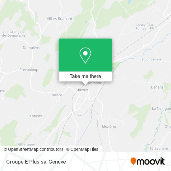 Groupe E Plus sa map