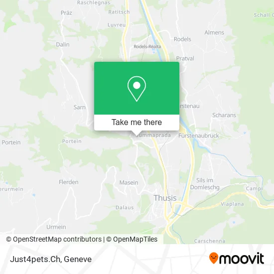 Just4pets.Ch map