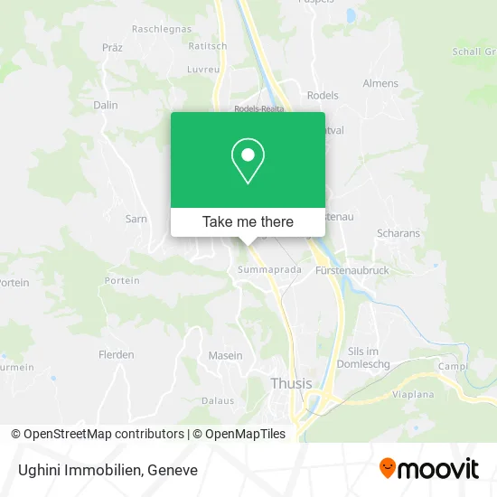 Ughini Immobilien map