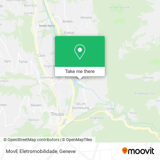 MovE Eletromobilidade map
