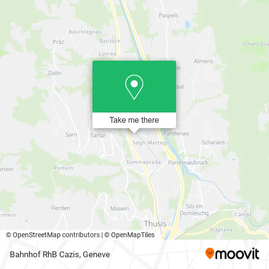 Bahnhof RhB Cazis map