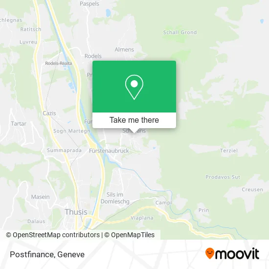 Postfinance map