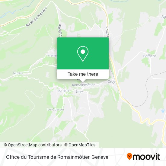 Office du Tourisme de Romainmôtier map