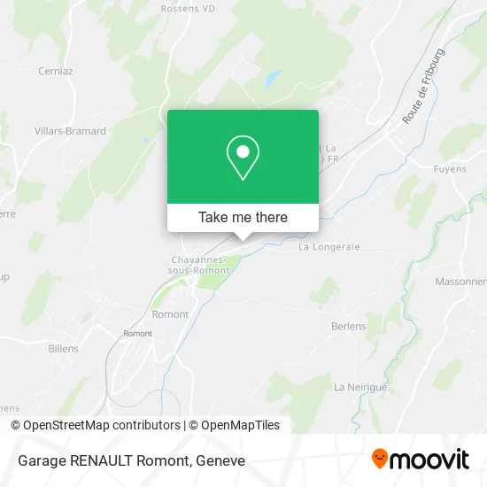 Garage RENAULT Romont map