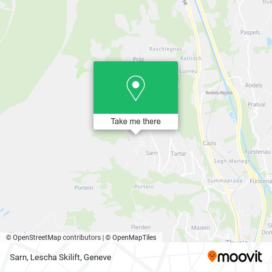 Sarn, Lescha Skilift map