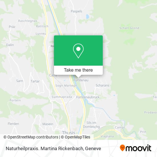 Naturheilpraxis. Martina Rickenbach map