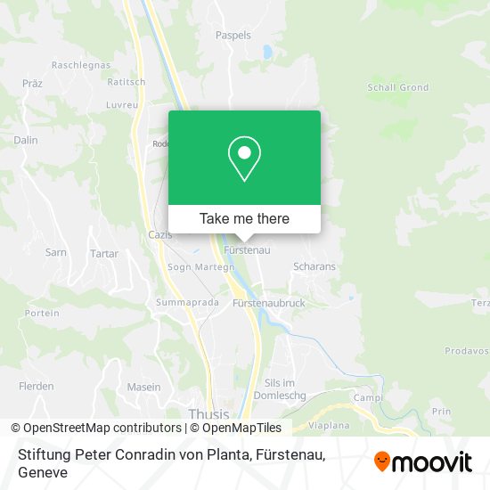 Stiftung Peter Conradin von Planta, Fürstenau map