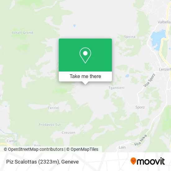 Piz Scalottas (2323m) map