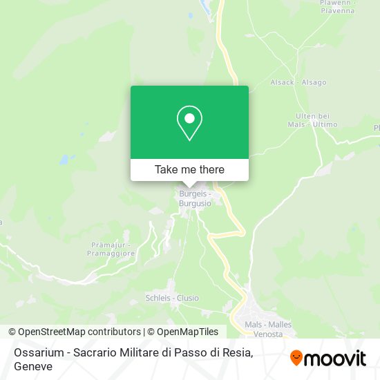 Ossarium - Sacrario Militare di Passo di Resia map