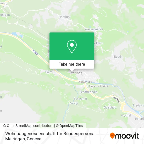Wohnbaugenossenschaft für Bundespersonal Meiringen map