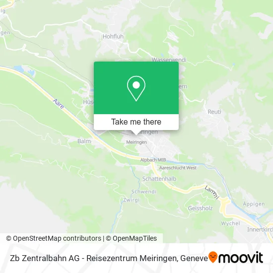Zb Zentralbahn AG - Reisezentrum Meiringen map