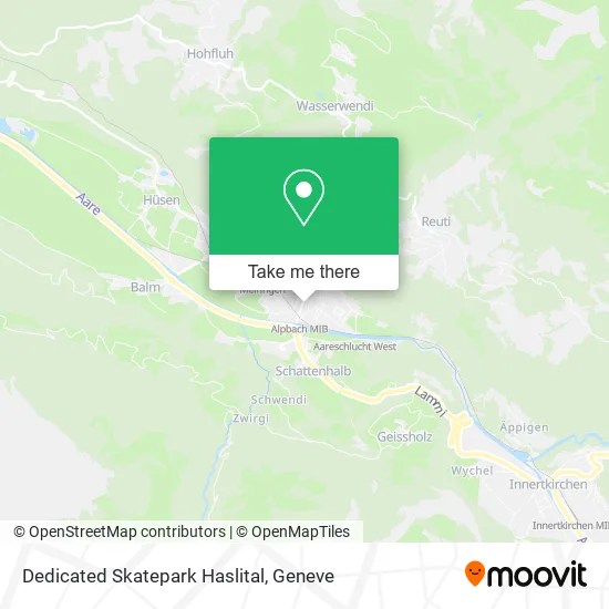 Dedicated Skatepark Haslital map