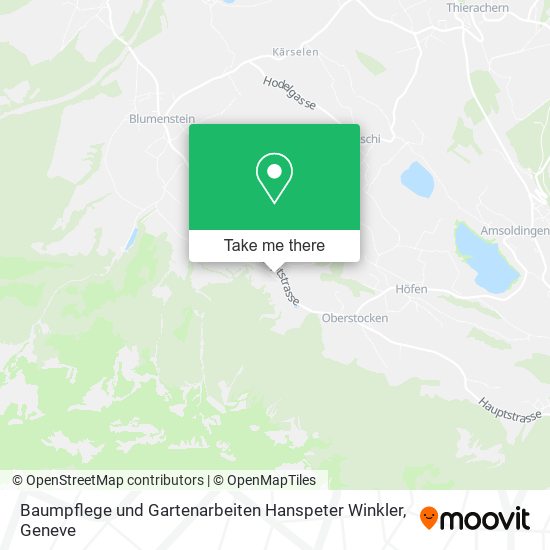 Baumpflege und Gartenarbeiten Hanspeter Winkler map