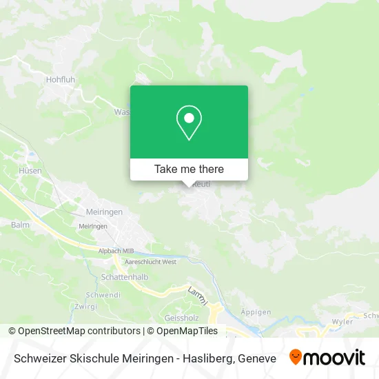 Schweizer Skischule Meiringen - Hasliberg map