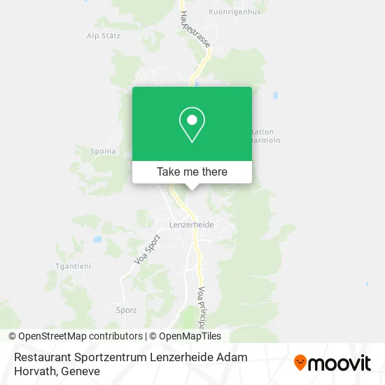 Restaurant Sportzentrum Lenzerheide Adam Horvath map