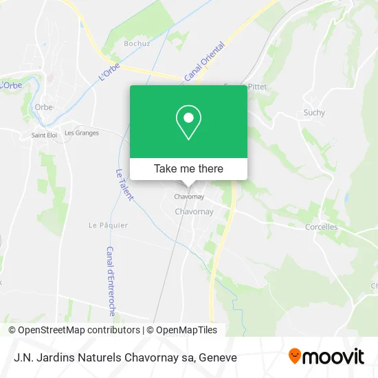 J.N. Jardins Naturels Chavornay sa map