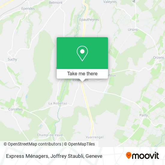 Express Ménagers, Joffrey Staubli map