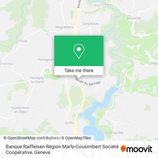 Banque Raiffeisen Région Marly-Cousimbert Société Coopérative map