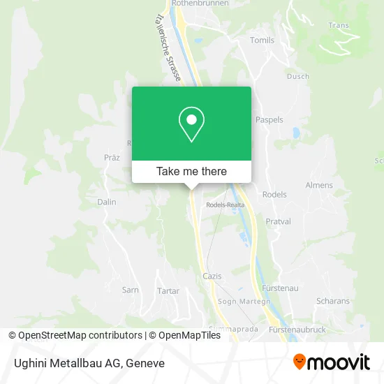 Ughini Metallbau AG map