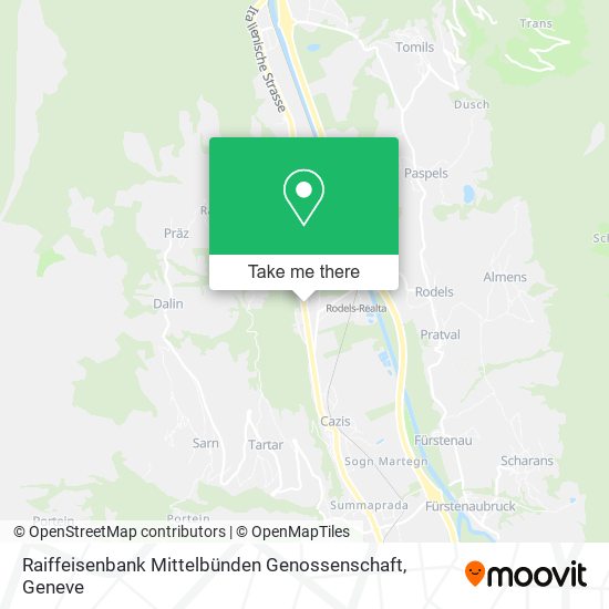 Raiffeisenbank Mittelbünden Genossenschaft map