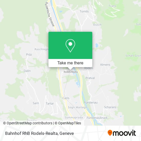 Bahnhof RhB Rodels-Realta map