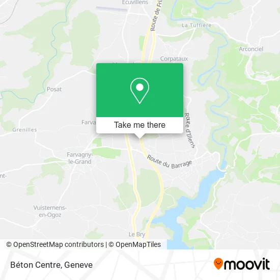 Béton Centre map