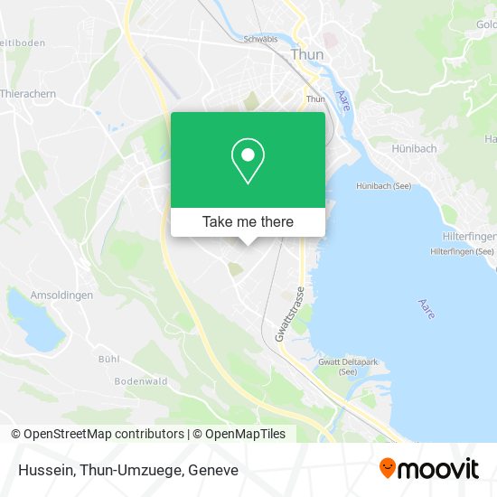 Hussein, Thun-Umzuege map