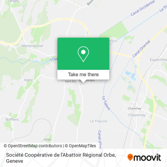 Société Coopérative de l'Abattoir Régional Orbe map