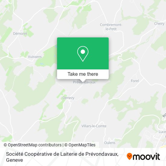 Société Coopérative de Laiterie de Prévondavaux map